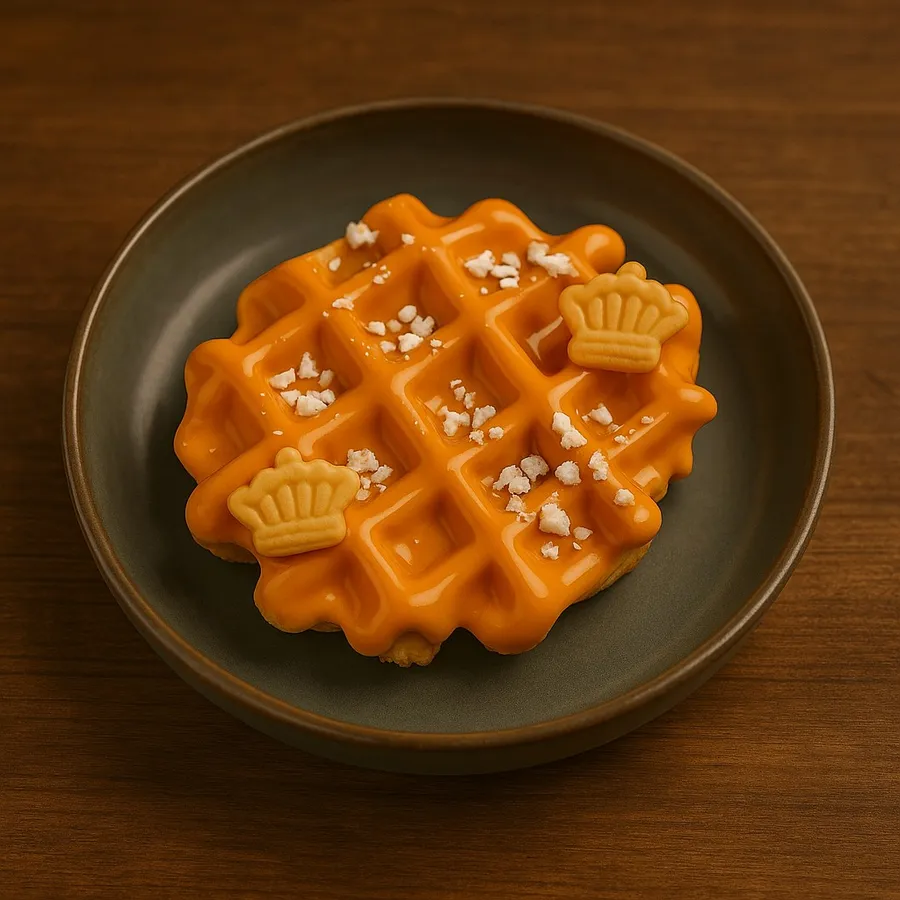 Oranje wafel klein per stuk